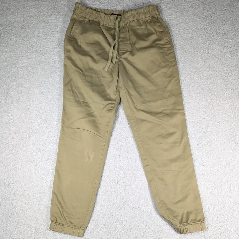 Banana Republic Traveler Pants Mens Small Green Casual Drawstring Pants